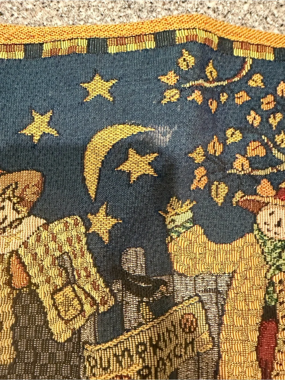 Teresa Rogut 4 Scarecrow Pumpkin Patch Fall Placemats Tapestry Style 19.5x13.5